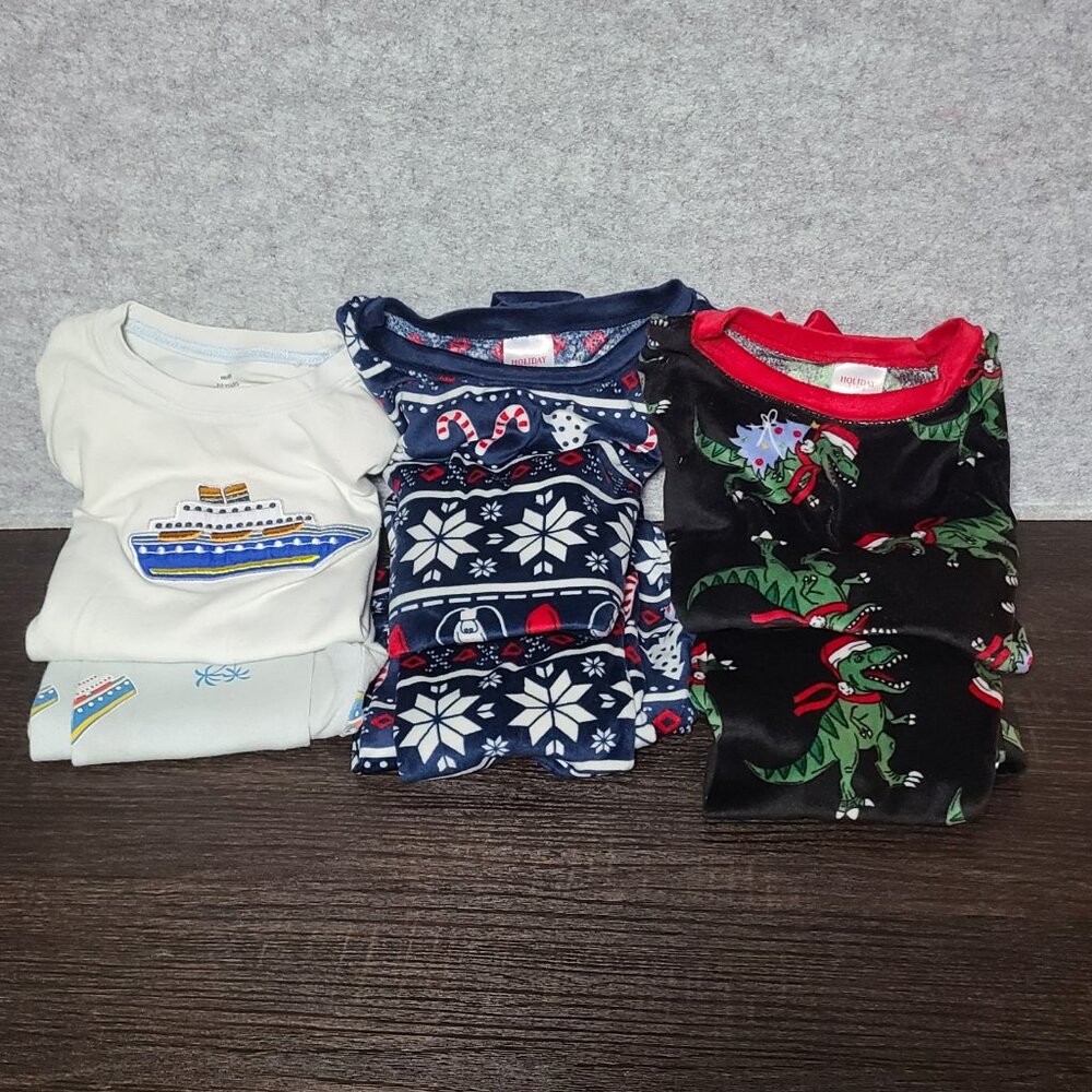 EUC Bundle of 3 Boys PJ Pajama Sets Long Sleeve Very Soft Size 10